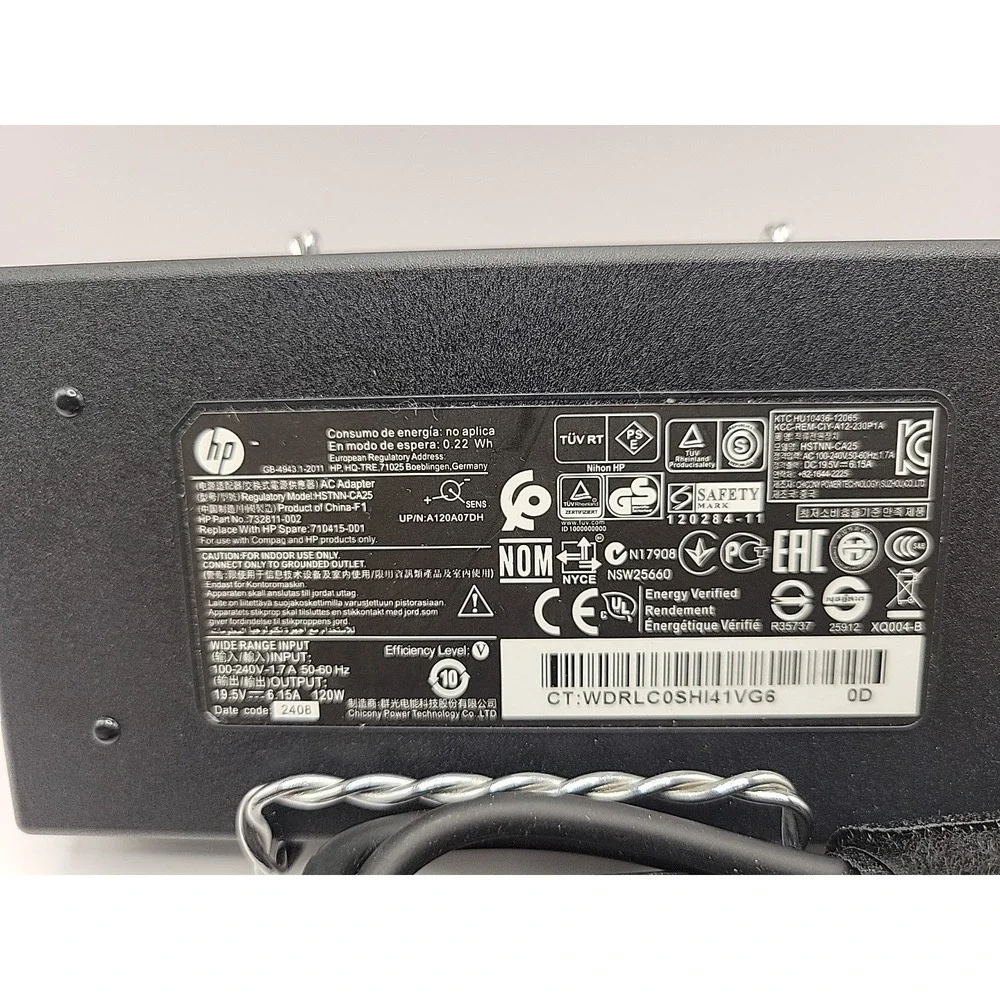 Genuine HP Laptop Charger AC Adapter Power Supply 732811-002 19.5V‎ 6.15A 120W